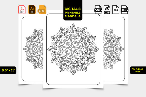 Download Mandala Adults Book Coloring Page Print - Premium Resources