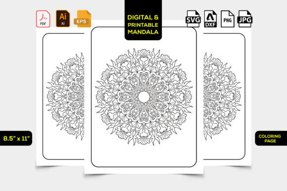 Download Mandala Adults Book Coloring Page Print - Premium Resources